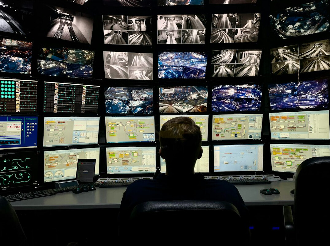 detective reviewing security footage