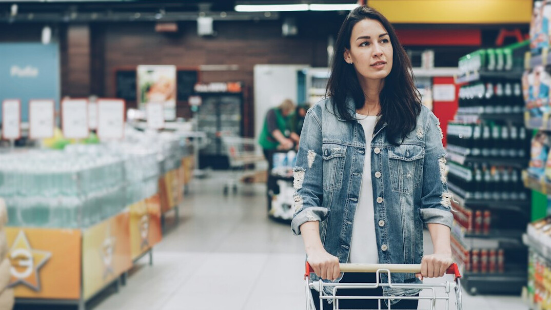 woman shopping in grocery store